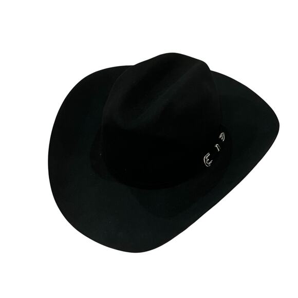 Stetson Men's 6x Fur Felt Skyline Hat Matching Self-Felt Hatband Black 7 3/4 NWT - Picture 3 of 13